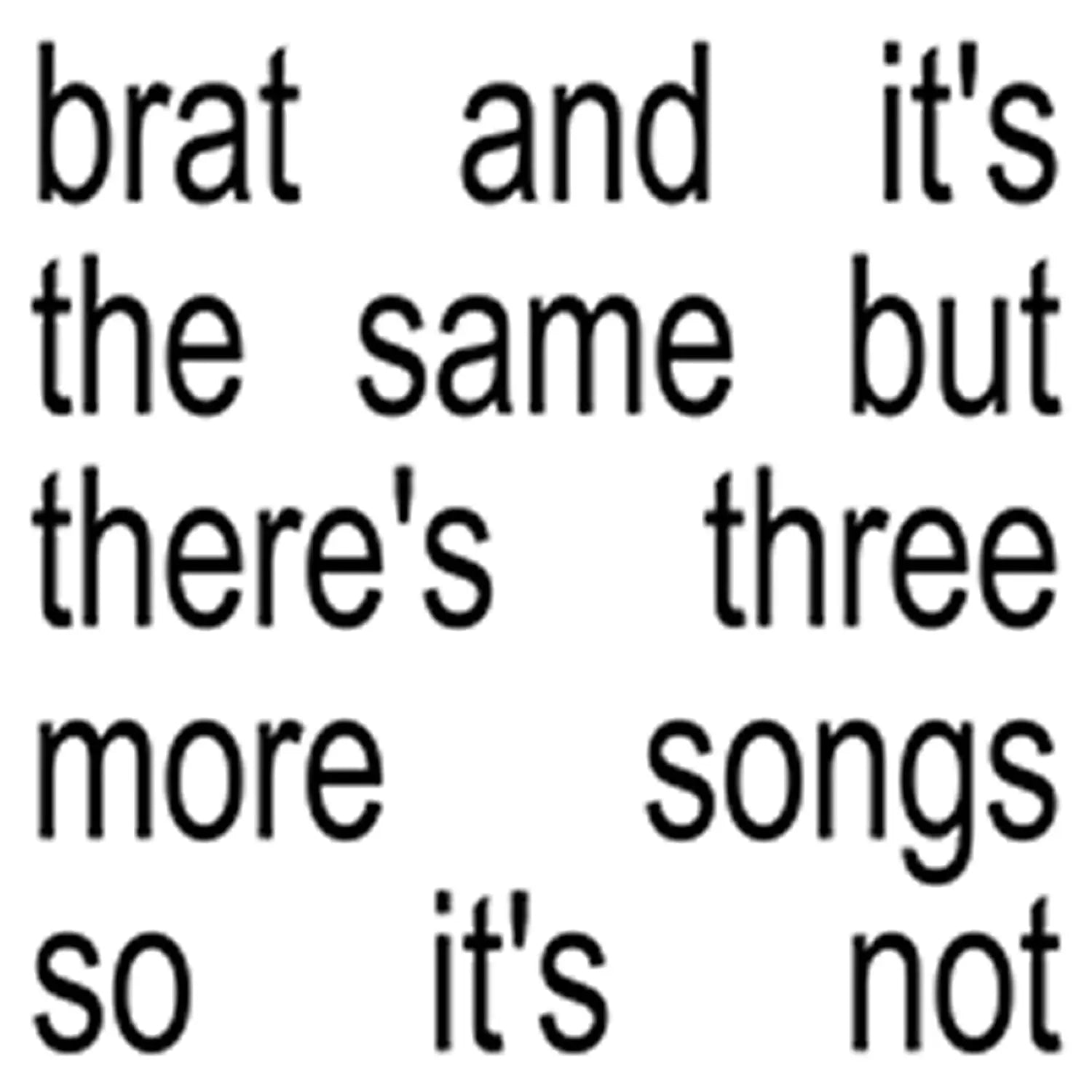 Brat And It's The Same But There's Three More Songs So It's Not (CD) – Plastic Books